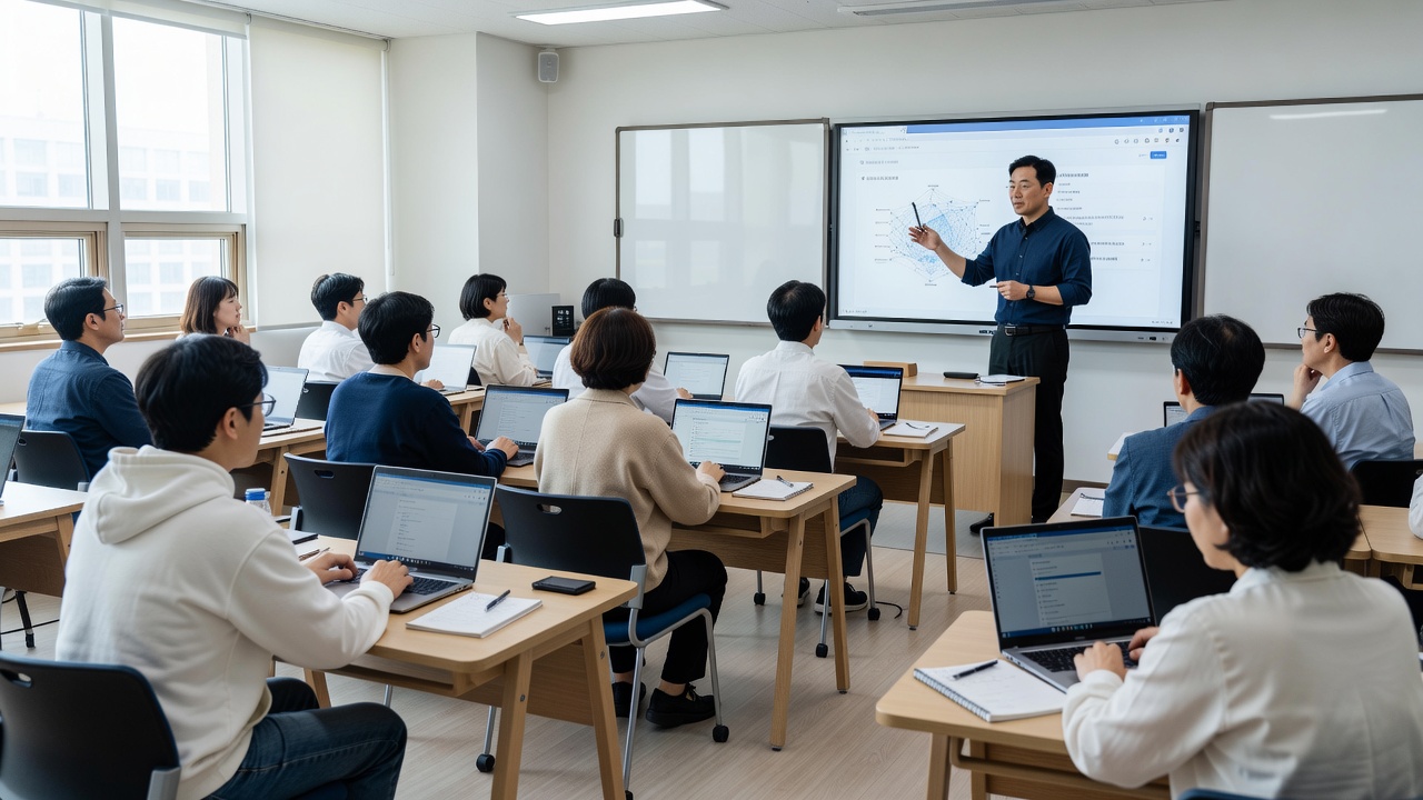 ai 인사이트 아카데미의 단계별 AI 교육 현장