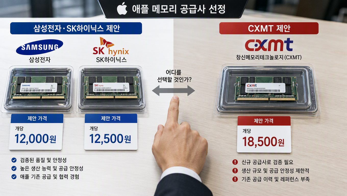 CXMT가 애플에 삼성·SK하이닉스보다 비싼 값을 제시한 이유 cxmt 애플에 싸게 줄 이유 없다 ...삼성·sk하이닉스보다 비싼 값 제시